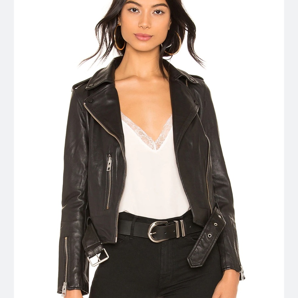 All Saints Balfern Leather Biker Jacket